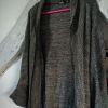 Gilet veste col chandail en maille noire oversize XL