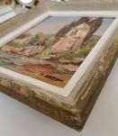 Tableau à huile signé M.Adrian encadré. 19x22 cm (26x30.5)