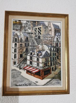 Tableau signé Michel J. 77