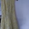 Robe courte dentelle brodée jaune blanche femme taille 34 XS