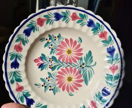assiette creuse de collection HB Quimper signée numérotée