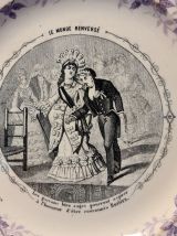 assiette parlante Vieillard "le monde renversé" les garçons.