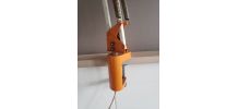 Lampe d'architecte articulée blanche et orange