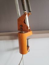 Lampe d'architecte articulée blanche et orange