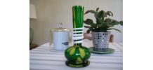 Vase Vintage opaline de Florence style art déco