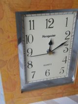 Pendule cadre Hangarter à poser en bois Vintage