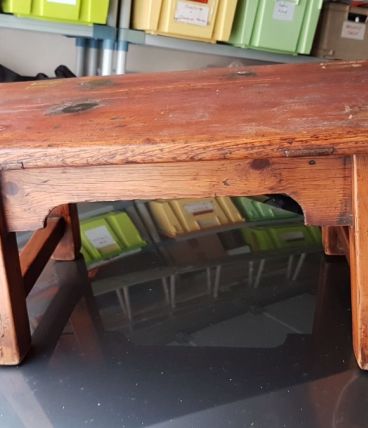 TABLE BASSE BOIS ORME MONGOLIE 1900
