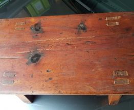 TABLE BASSE BOIS ORME MONGOLIE 1900