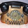 Téléphone de collection en cuivre laiton et bakélite