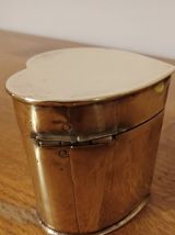 Boîtes ancienne en laiton en forme de coeur