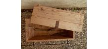 caisse  a outils en bois , vintage