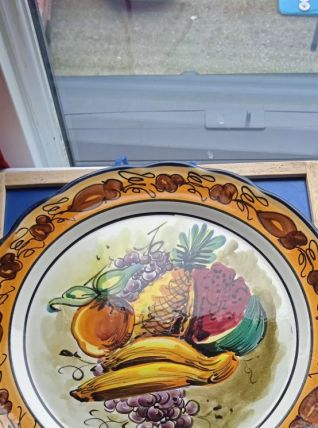 assiette décorative en céramique émaillés 