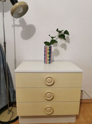 Commode et 2 tables de chevet  années 60-70.