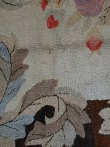 Tapis ancien Américain Hooked fait main, 1B539