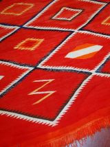 Tapis ancien Américain Navajo fait main, 1B557