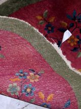 Tapis ancien Chinois Art Deco fait main, 1B634