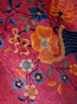 Tapis ancien Chinois Art Deco fait main, 1B634