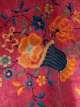 Tapis ancien Chinois Art Deco fait main, 1B634