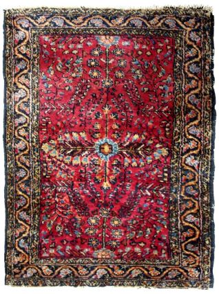 Tapis ancien Persan Sarouk fait main, 1B652