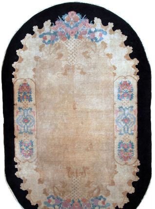 Tapis ancien Chinois Art Deco fait main, 1B660