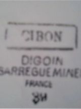 Plat et saucière Cibon DIGOIN