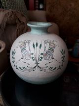 Vase vintage rond en céramique italienne