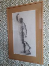 Grand dessin écorché datant de 1885