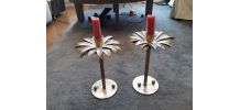 2 bougeoirs palmiers des années 50/60