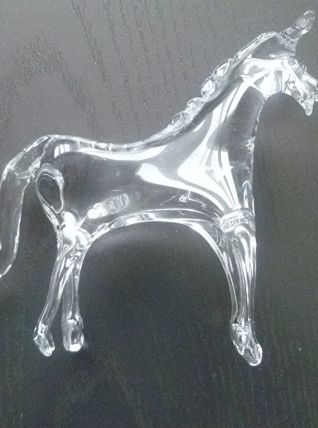 cheval en verre translucide 