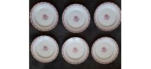 6 assiettes à dessert art-déco Limoges