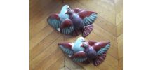 Une paire d'appliques oiseaux des années 30