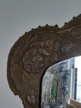 Miroir laiton repoussé