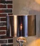 lampe a boules chromé type barbier deluxe  1980 abat jour st