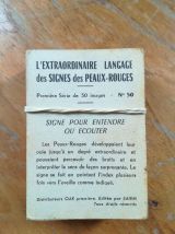 cartes langage des signes Indiens Peaux-Rouges années 50