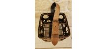 Porte bouteille vintage simili cuir