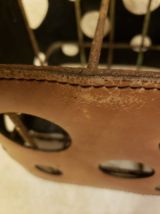 Porte bouteille vintage simili cuir