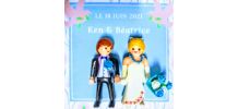 Cadre Playmobil, mariage, noms, date, personnalisable