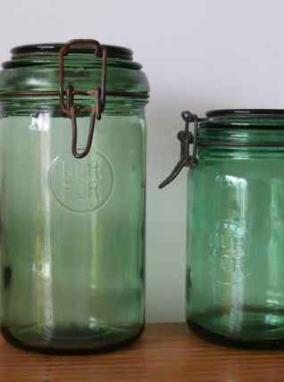 2 bocaux ancien Dur For