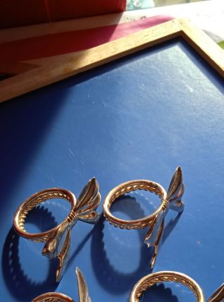 rond de serviette metal argent 