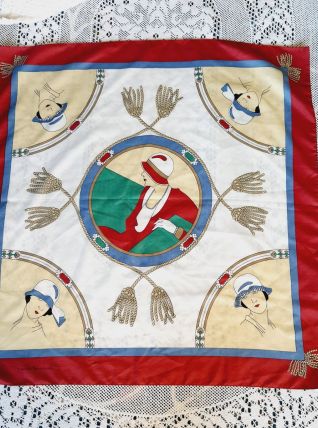 Foulard polyester décor femme