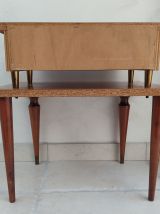 Table de chevet rétro pieds compas