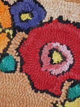 Tapis vintage Américain Hooked fait main, 1C21