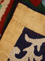 Tapis ancien Américain Hooked fait main, 1C24