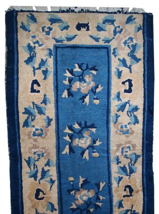 Tapis ancien Chinois Hooked fait main, 1C43