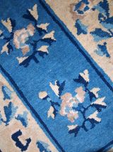 Tapis ancien Chinois Hooked fait main, 1C43