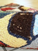 Tapis vintage Américain Hooked fait main, 1C63