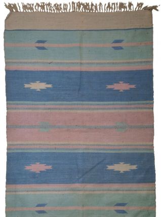 Tapis vintage Indien Dhurri fait main, 1C70