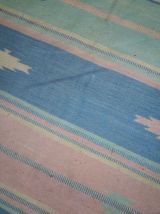 Tapis vintage Indien Dhurri fait main, 1C70