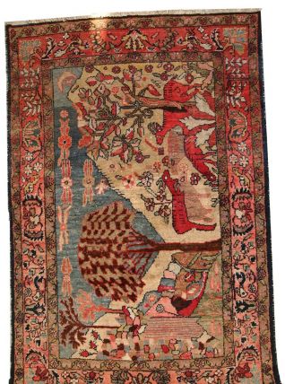 Tapis ancien Persan Malayer fait main, 1C248