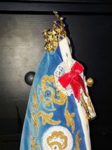 Vierge à  l'Enfant, têtes et mains en cires